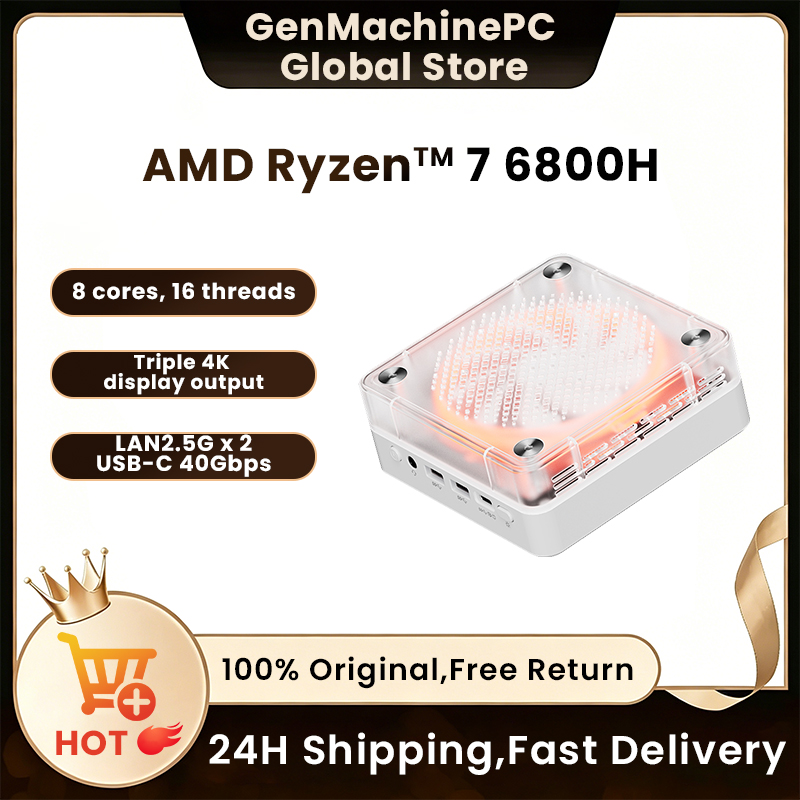 Retro Gaming Mini Pc - Genmachine AMD R7 Ryzen 7 6800H