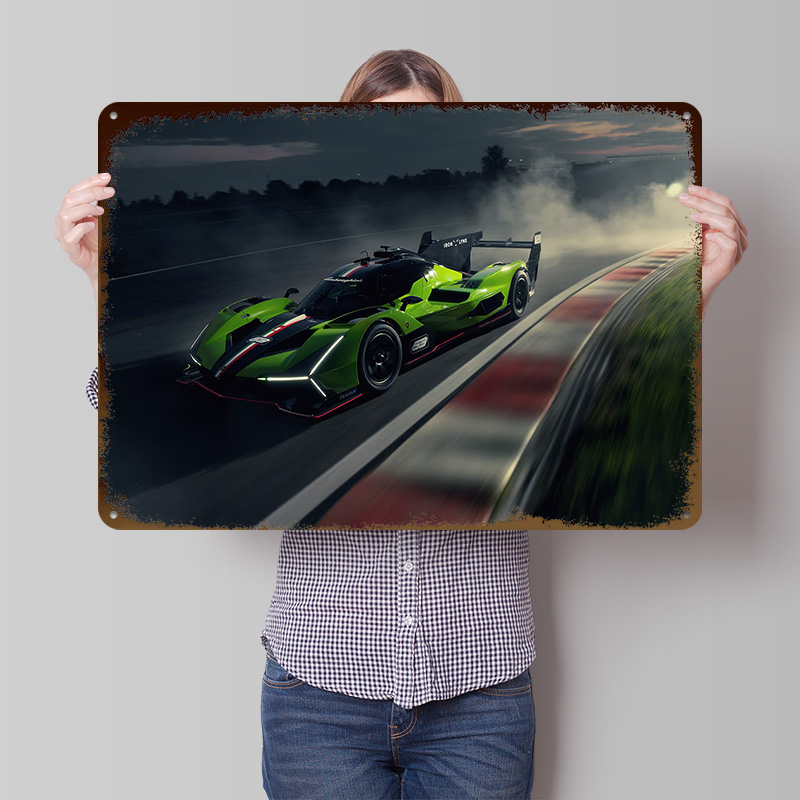 Green Race Car on Track Poster – Retro Gaming On Bewertung und Preis