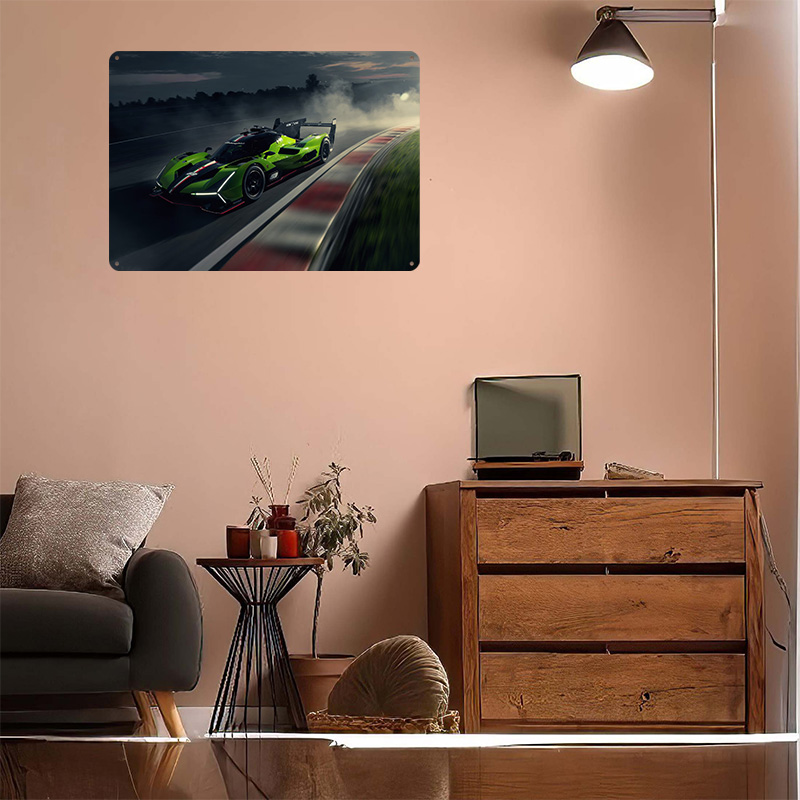 Green Race Car on Track Poster – Retro Gaming On Bewertung und Preis