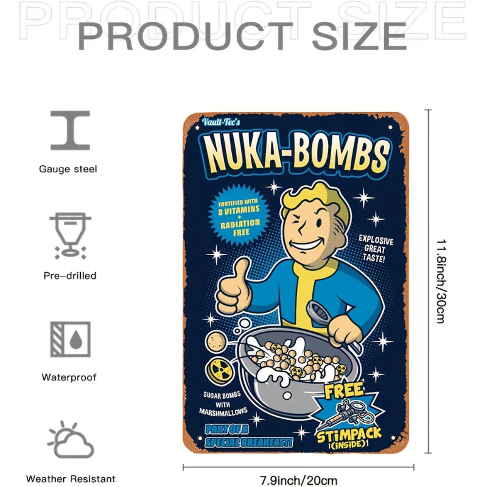 Vault-Tec Nuka-Bombs Metal Wal – Retro Gaming Vault Bewertung und Preis
