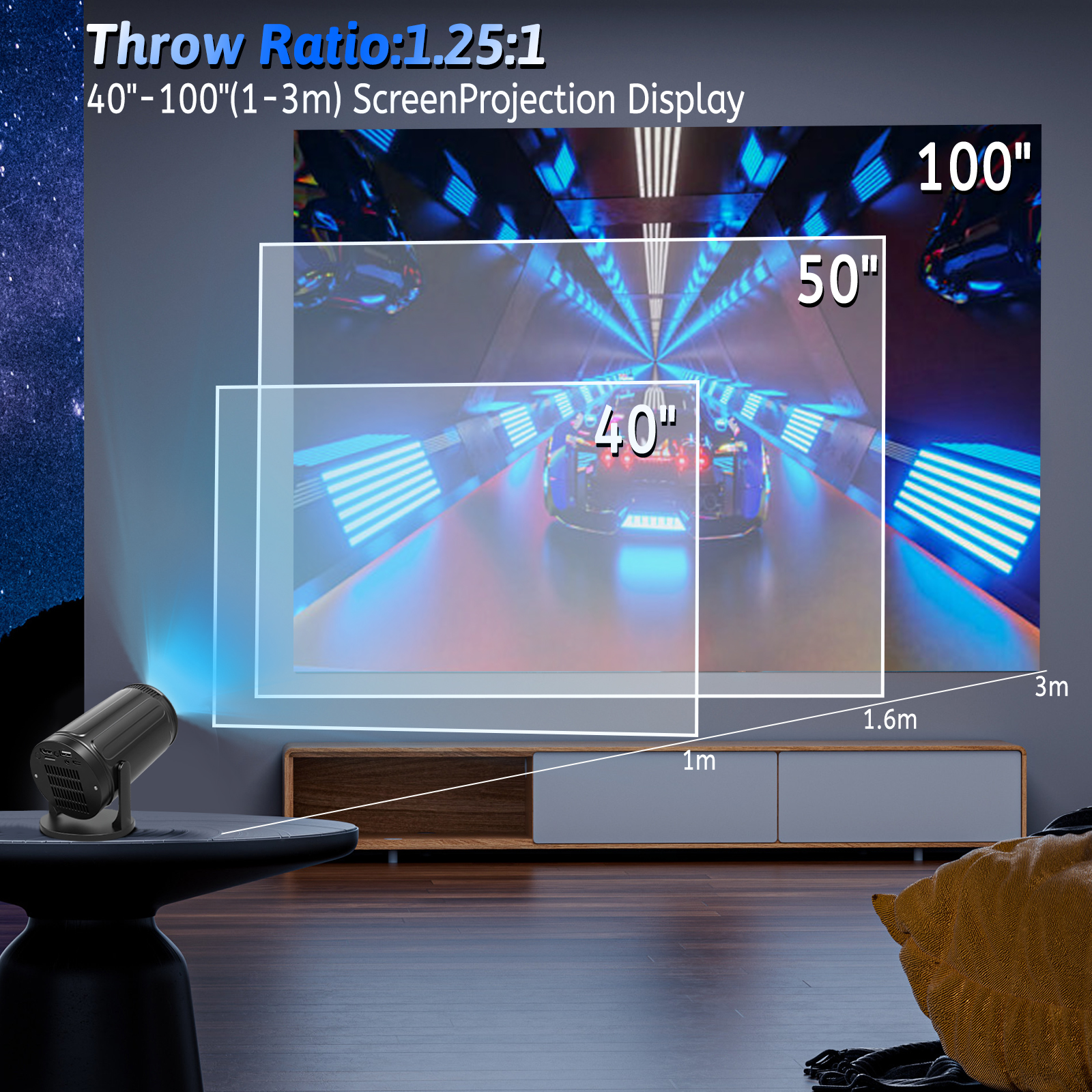 RUSMR Projector RY008  PRO 4K  – Retro Gaming Projector Bewertung und Preis