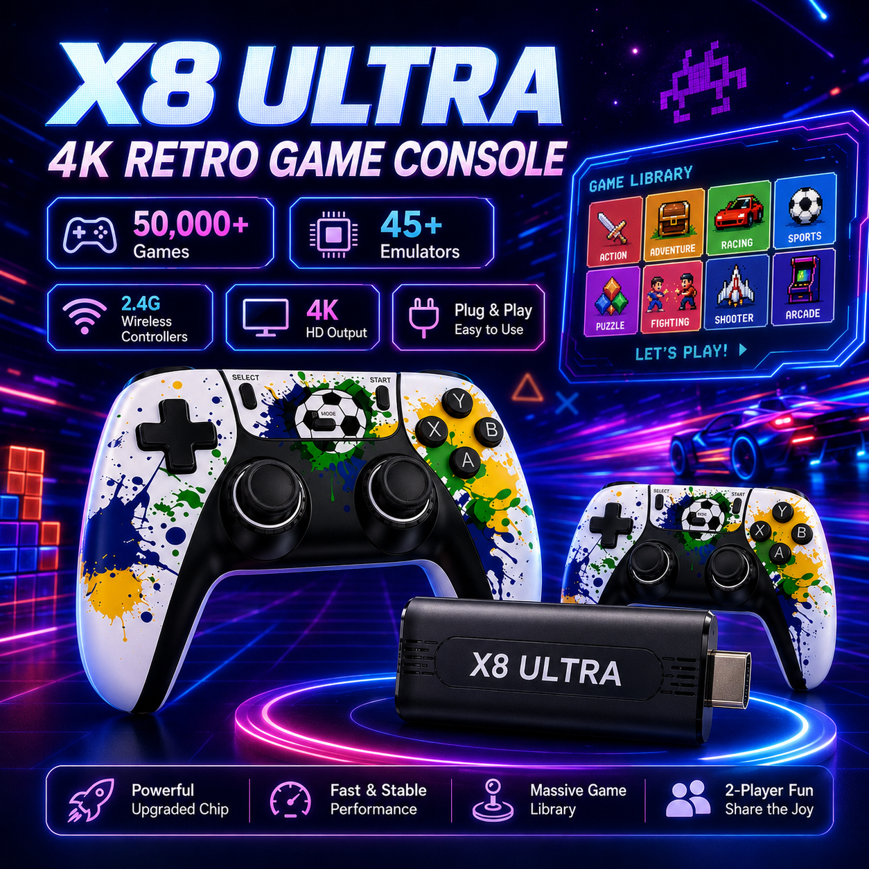 Retro TV Game Stick X8 Ultra 5 – Retro X8 Gaming Console Bewertung und Preis
