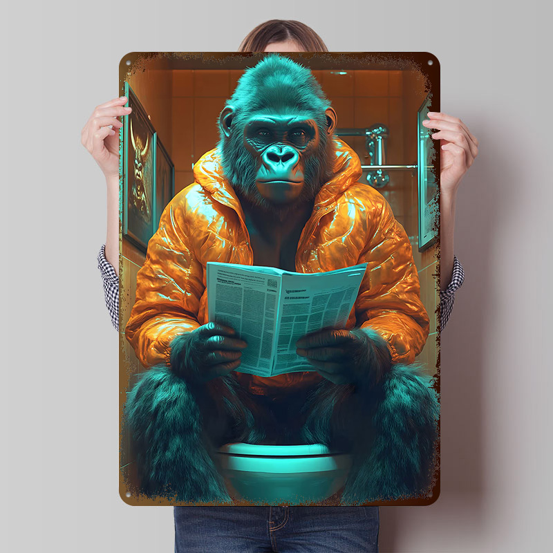 Gorilla Reading on Toilet Tinp – Retro Gaming On Bewertung und Preis