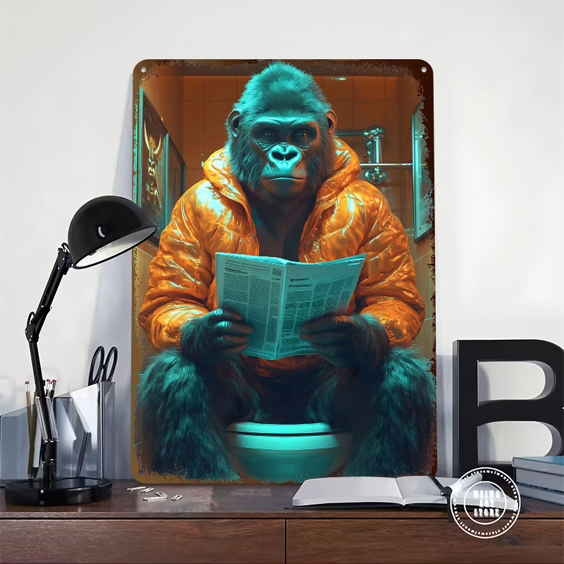 Gorilla Reading on Toilet Tinp – Retro Gaming On Bewertung und Preis