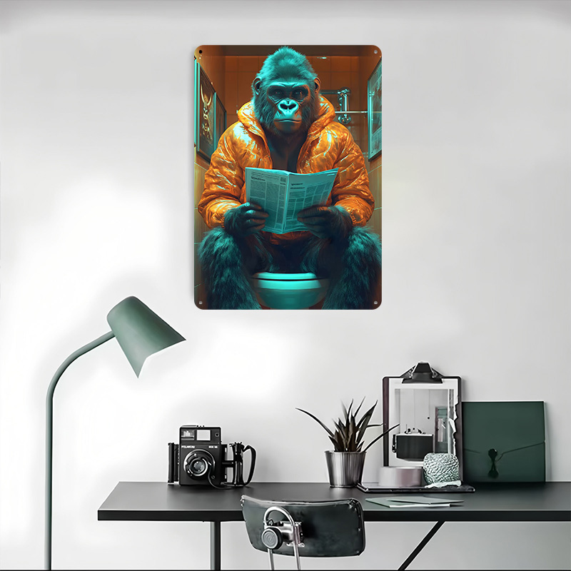Gorilla Reading on Toilet Tinp – Retro Gaming On Bewertung und Preis