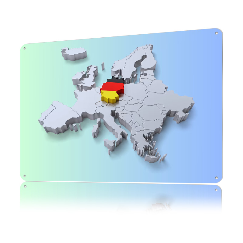 Germany on Europe Map Metal Po – Retro Gaming On Bewertung und Preis
