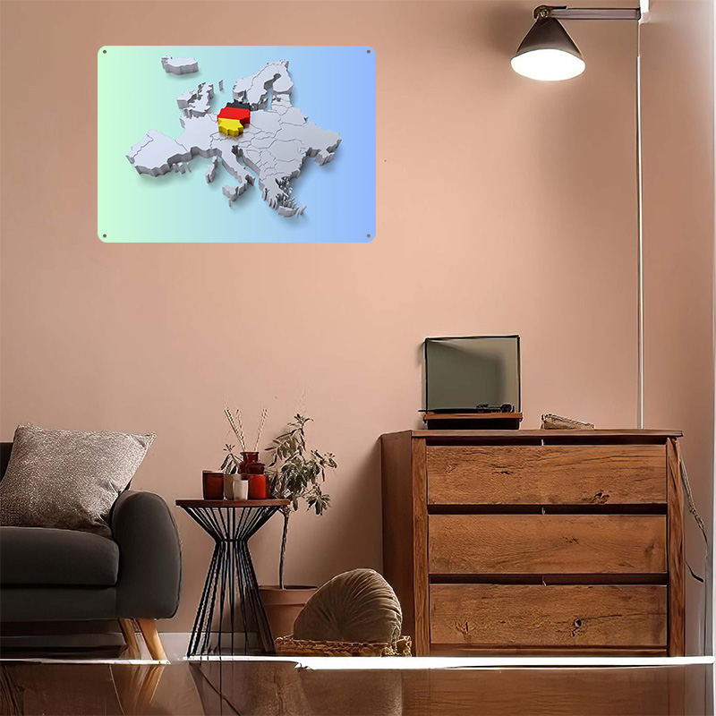 Germany on Europe Map Metal Po – Retro Gaming On Bewertung und Preis