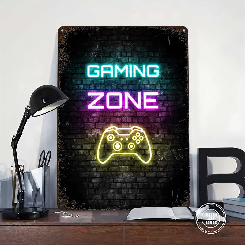 Gaming Zone Neon Sign on Brick – Retro Gaming On Bewertung und Preis