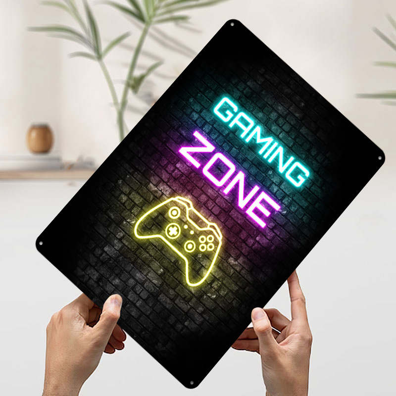 Gaming Zone Neon Sign on Brick – Retro Gaming On Bewertung und Preis
