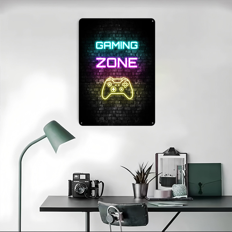 Gaming Zone Neon Sign on Brick – Retro Gaming On Bewertung und Preis