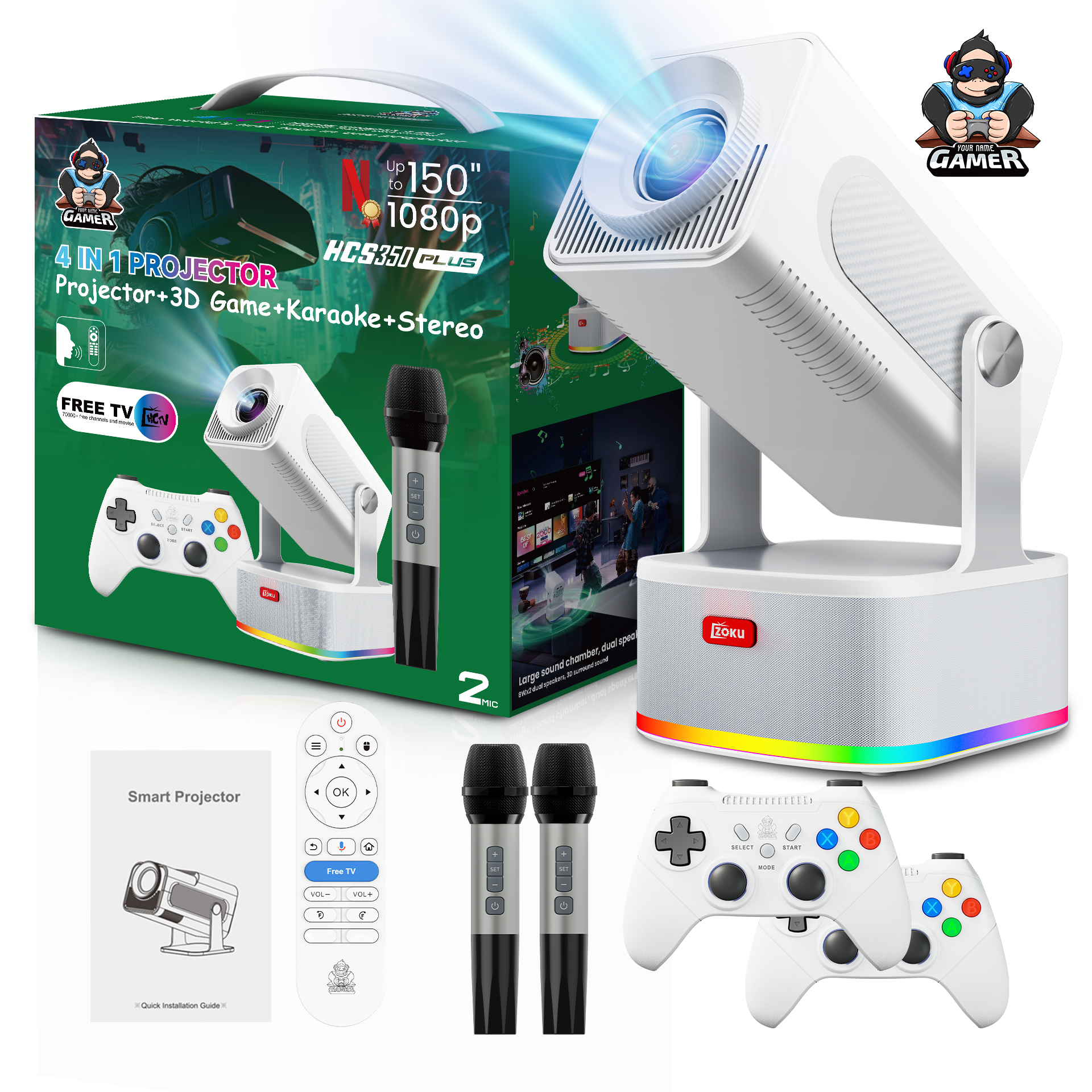 New Zoku HCS350PLUS Android Ga – Retro Gaming With Projector Bewertung und Preis